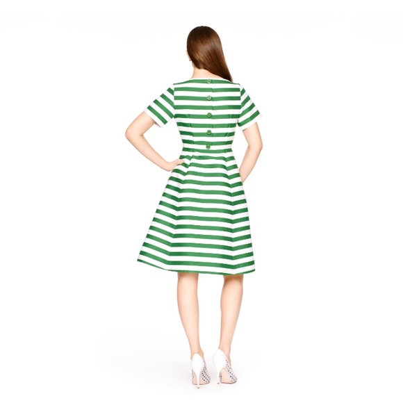 kate spade green and white striped dress
